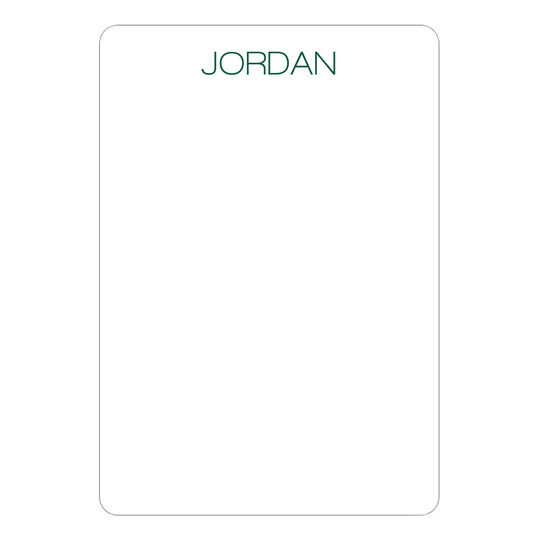 Modern Large Name Petite Flat Note Cards